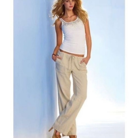 Victoria's Secret | Pants u0026 Jumpsuits | Victorias Secret Linen Beach Pant S  | Poshmark